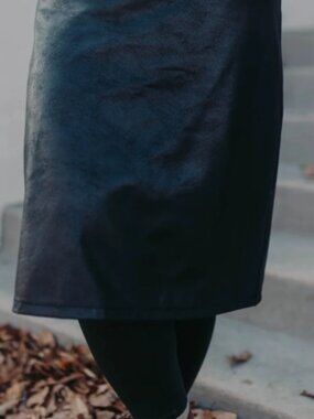 Mod Lifewear ModLF Faux Leather Lifestyle Skirt sz M Med. Black 24" NWT